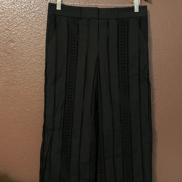 Veronica Beard Leta gaucho Women's Black Wide-Leg Pants - Picture 3 of 16